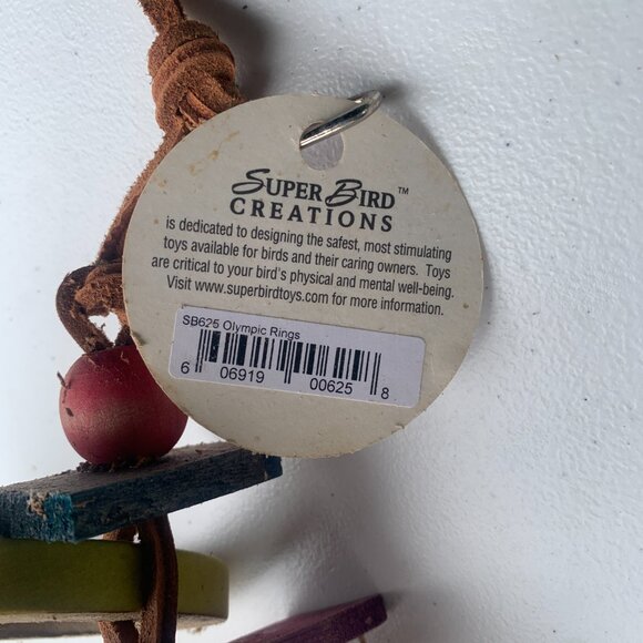 BIRD SUPPLIES - 2pc lot PARROT MACCAW, hanging cage toys, blocks, wood, shred - Picture 6 of 6